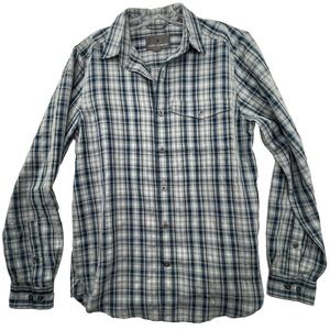 Royal Robbins Modal Blend Mens Size Small Standard Fit Plaid Long‎ Sleeve Shirt